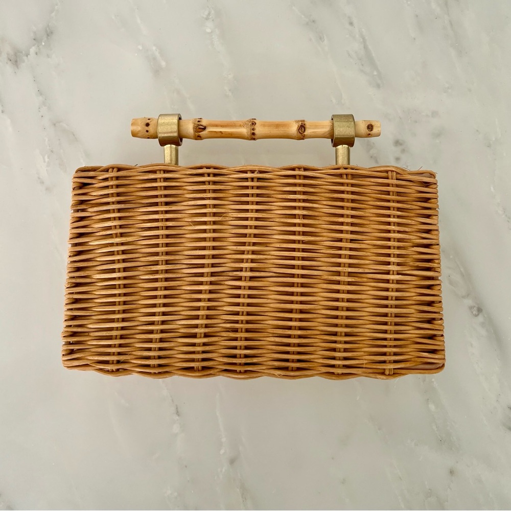 NWT • Zara Bamboo Woven Clutch/Minaudiere - Picture 3 of 6